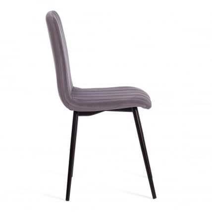 Стул ARC ARC Велюр/металл , 46 х 52 х 88 см, темно-серый/черный_1