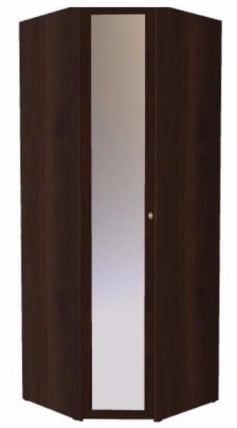 Фасад углового шкафа Зеркало Sherlock 63 Орех шоколадный (спальня)_65604_0
