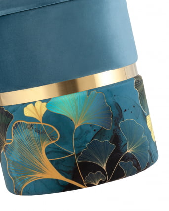 Пуф Кэрри с ящиком велюр Gingko без ножек_2