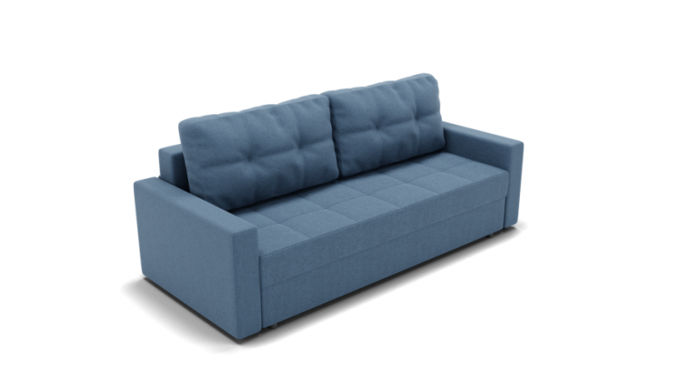 Диван Рио (ЗР) Цвет фасада: Голубой; Тип: Прямой; Материал фасада: Металл/Велюр_0