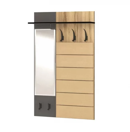 Вешало настенное Ольга-Лофт 6 Дуб Крафт золотой Темно-серый_0