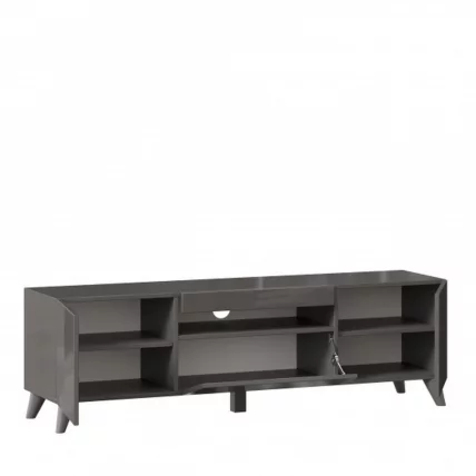 Тумба под ТВ Бруклин 1500 с опорами Оникс Серый глянец_1