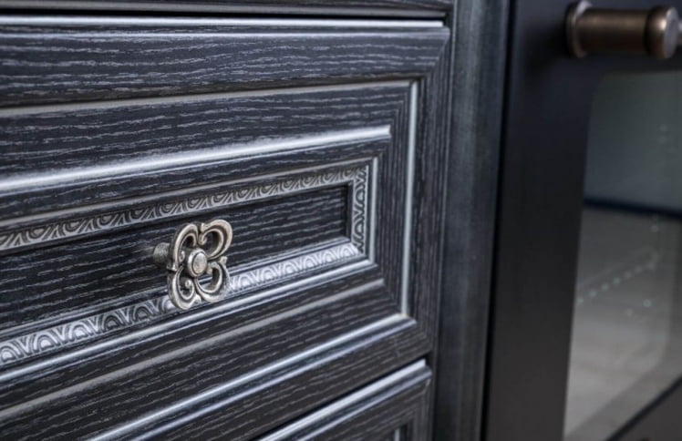 Кухонный гарнитур Италия №08 Черный Дуб темный_14