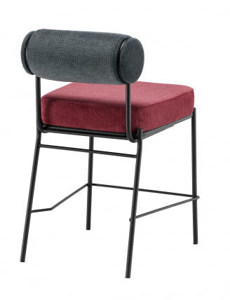 Стул полубарный Ponpoun ПБ темно-серый бордо_4