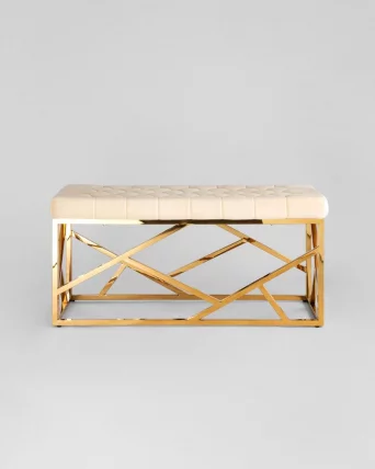 Банкетка АРТ ДЕКО велюр Бежевый_2