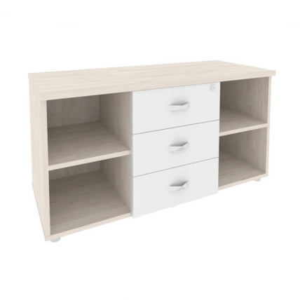 Тумба сервисная с ящиками ONIX O.TS-11 Денвер Светлый/Белый_0