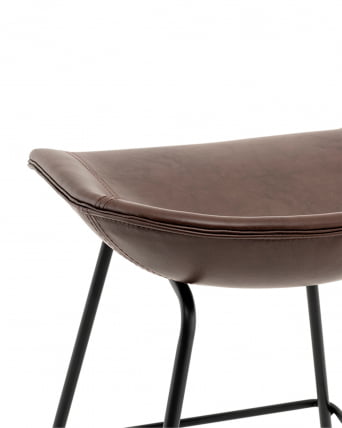Стул полубарный Фуриоса экокожа коричневый_7