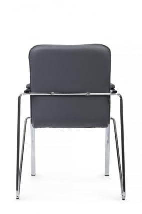 Стул Самба с мягкими подлокотниками SMB-01H Хром гальв. Серый_3