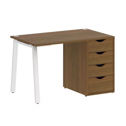 Стол письменный HOME OFFICE VR.SP-3-118.4.A Орех Гварнери/Белый металл_0