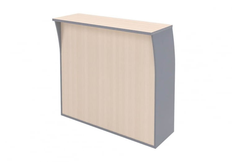 Стойка ресепшн прямая IMAGO РС-2 Клен Металлик_0