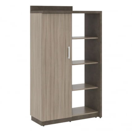 Шкаф/Гардероб с глухой дверью левый WOOD&STONE СФ-534171 Бетон Чикаго темный Дрифтвуд_0