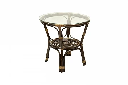 Стол Багама круглый без плетеной столешницы Bahama венге матовый_0