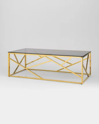 Журнальный стол АРТ ДЕКО 120x60 золото стекло smoke_1