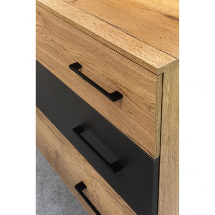 Комод Loft с 3 ящиками Дуб табак/Графит_8