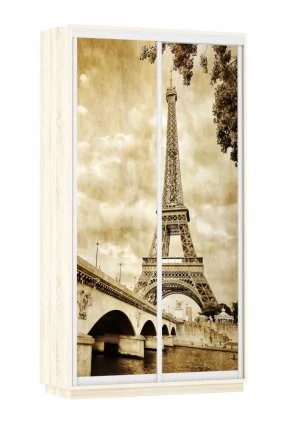 Шкаф-купе двухдверный Экспресс Дуо 1200х2200h Париж/Дуб сонома_0