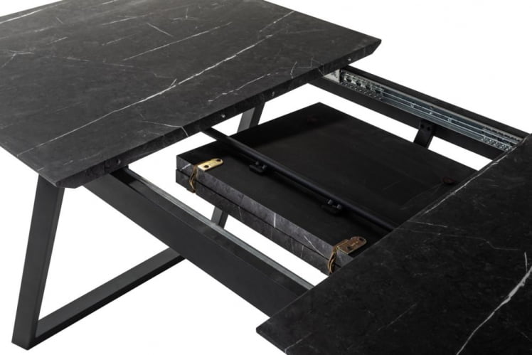 Стол Пеле раздвиж. 120-160 Темный мрамор/Бабочка_6