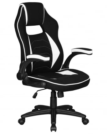 Кресло игровое DOBRIN RICK (черно-белый)_1