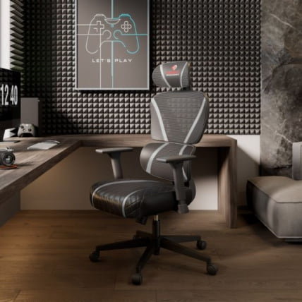 Эргономичное компьютерное кресло (для геймеров) Eureka Norn, Grey_14