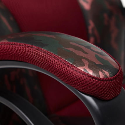 Кресло RACER GT MILITARY кож/зам/ткань, розовый/бордо, TW 13_14