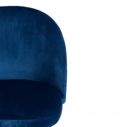 Стул MELODY (mod. 4997) металл/вельвет, 52х49х78см, темно-синий/черные ножки_5