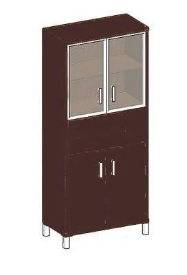 Стеллаж стекло в раме В430.9 Бургунди_0