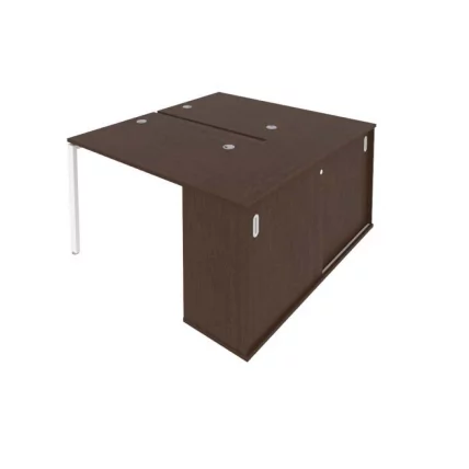 Рабочая станция с опорным шкафом-купе Metal SystemБ.Б.РС-СШК-1.1 Венге/Белый_0