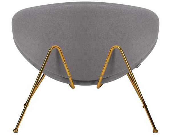 Кресло дизайнерское DOBRIN EMILY (серая ткань AF7, золотое основание) 2 шт_5