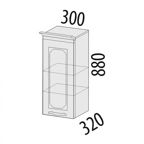 Шкаф лев/прав Милана 23.07 Сосна Астрид/Ваниль_1