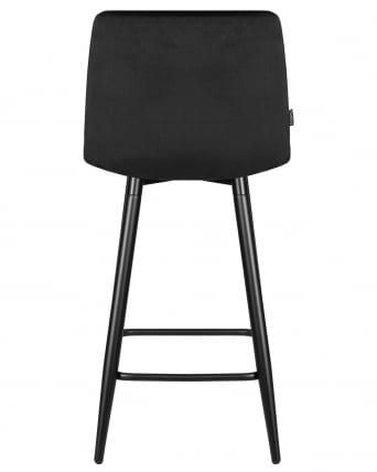 Стул полубарный DOBRIN OLIVIA (черные матовые ножки, черный велюр (108-77))_4