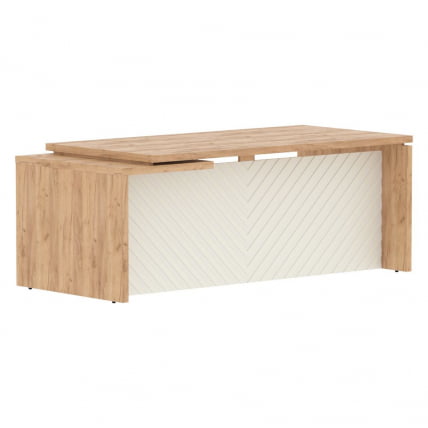 Стол руководителя правый Torr LUX TLCT 209 R Дуб Бофорд Латте_0