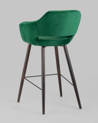 Стул барный Саймон Б велюр Темно-зеленый_5