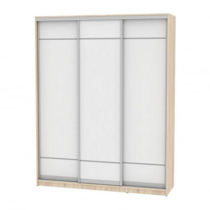 Шкаф-купе B-220х180х60-3(ДСС-Белый-D7D7D7)_0