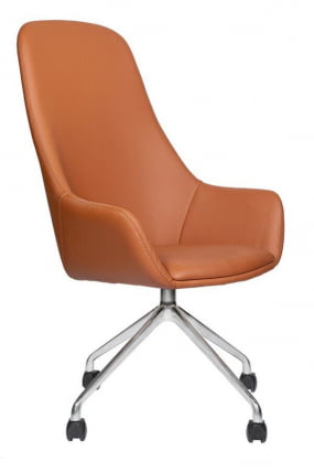 Кресло офисное МГ-24 А ХРОМ ПАУК 4 ЛУЧА_0