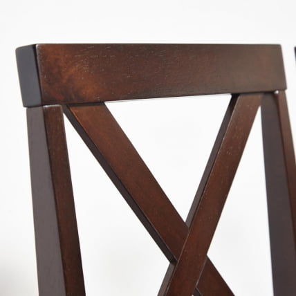 Обеденный комплект Хадсон (стол + 4 стула)/ Hudson Dining Set cappuccino (темный орех)_5