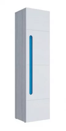 Пенал Палермо Юниор 02 Белый глянец Ясень шимо светлый Синий_0