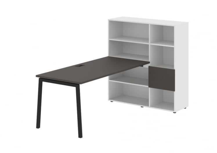 Рабочая станция EDIS ELRST 1217 Мокко Черный Белый_0