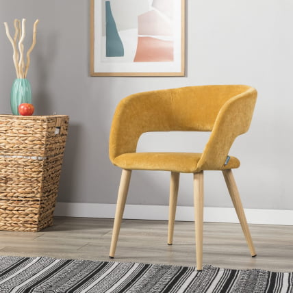 Кресло Hugs желтый/нат.дуб_2