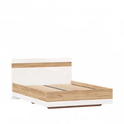 Кровать двуспальная 1400 Фиджи ЛД 659.079.000 Дуб Золотой Белый_1