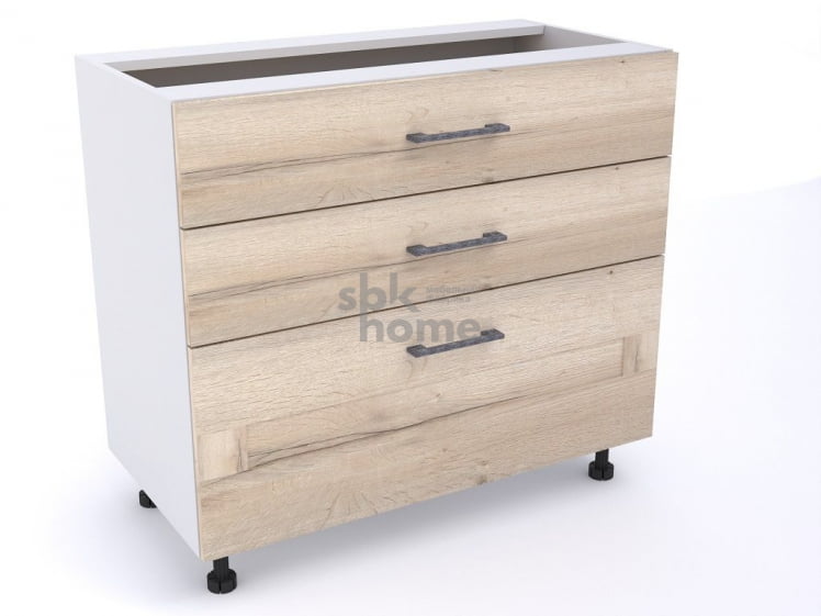 Стол с ящиками СЯ-90, Дублин (900*470*820) Дуб галифакс белый, 21619 _0