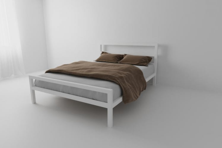 Металлическая кровать "Комфорт" Цвет фасада: Белый; Цвет корпуса: Белый; Материал фасада: Металл; Размер: 1800х2000 мм; Спальное место: 1800х2000 мм _0