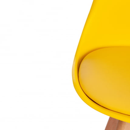 Стул TULIP (mod. 73) / 1 шт. в упаковке дерево/пластик/ПУ, 48.5*52.5*83cм, желтый_6