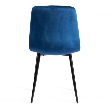 Стул CHILLY (mod. JSC-220) Велюр/металл , 44,5х52,5х88 см, Blue (синий) HLR64 / черный_3
