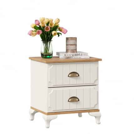 Тумба прикроватная Вилладжио ЛД 680.130.000 Алебастр/Дуб золотой_0