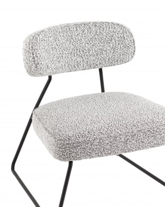 Кресло лаунж Кате букле серый / Kate_4