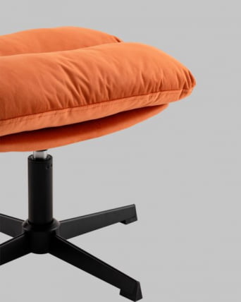 Кресло Оррелл терракотовый с оттоманкой_11