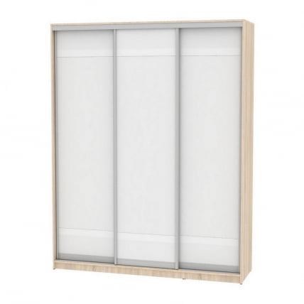 Шкаф-купе B-230х180х60-3(ДСС-Белый-D9D9D9)_0