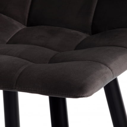 Стул полубарный CHILLY (mod. 7095пб ) ткань/металл, 53x44x94 см, высота до сиденья 66 см, темно-серый barkhat 14/черный_7