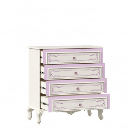 Комод с 4 ящиками Маркиза ЛД 517.025.000 Алебастр_1