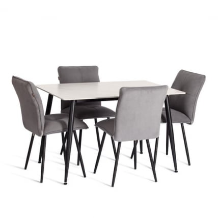 Стул обеденный Sweet велюр, серый/черный, 29, 46х55х88_6