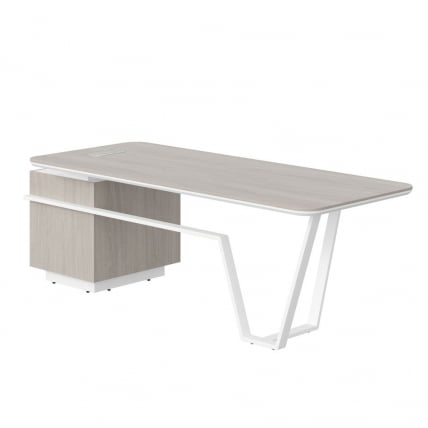 Стол руководителя правый Line СФ-571101.1 Дуб серый Белый_1